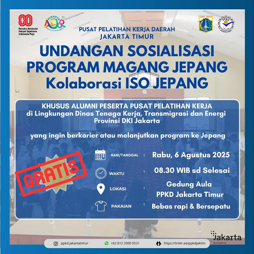 UNDANGAN SOSIALISASI PROGRAM MAGANG JEPANG – PPKD KABUPATEN CIAMIS